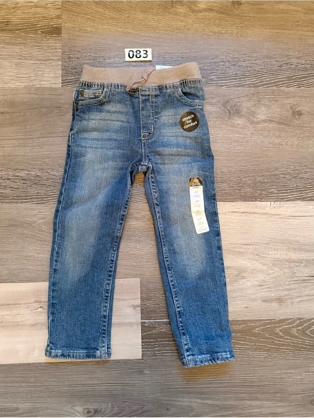 Kids Denim Jogger Pants - Blue